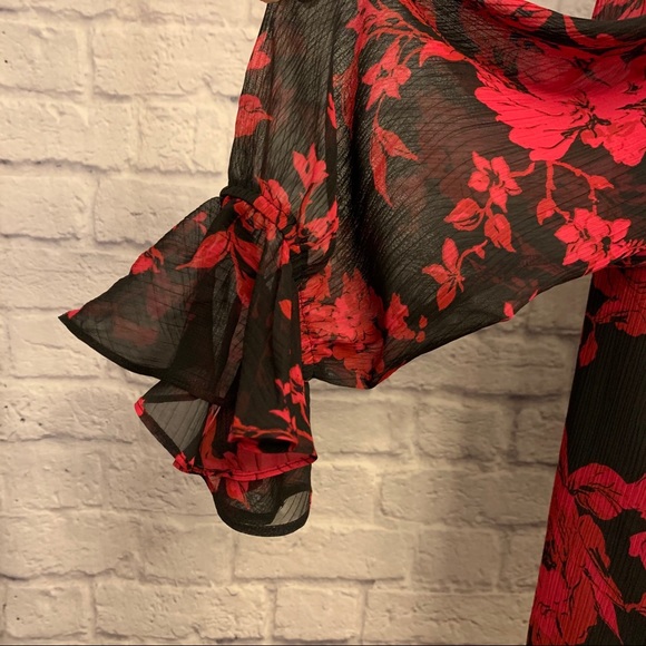 NWT Roz & Ali Floral Print Long Sleeve Blouse - Picture 6 of 13